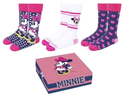 Zdjęcie produktu dla CERDÀ Akcesoria Disney Minnie - Zestaw 3 Skarpetek Premium dla Fanów