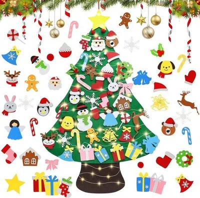 Immagine prodotto di Allecto Premium - Albero di Natale in feltro per bambini con confezione fai da te