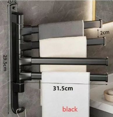 Immagine prodotto di Apt Da261 Porta Asciugamani A Bracci Mobili Nero