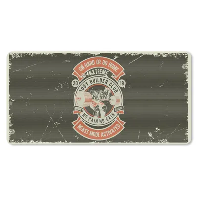 Produktbild von MuchoWow® Mauspad Mousepad Mancave - Gewichte - Sport - Retro 60x30 cm - Mousepads - Maus Mat - Pad - Mausunterlage - Nachhaltig