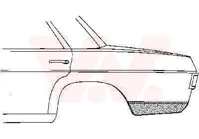Produktbild von VAN WEZEL Seitenwand Reparaturblech passend für MERCEDES-BENZ /8 (W115) Limousine /8 (W114) Coupe /8 (W114) Limousine