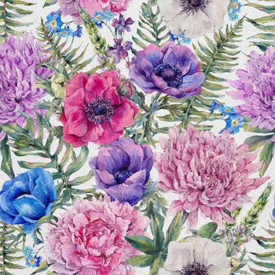 Immagine prodotto di OUTDOOR DECOSTOFFE OXFORD - Motivo fiori e foglie di felce