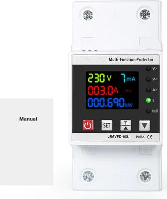 Produktbild von AC230V 63A Intelligenter Leitungsschutzschalter mit Fehlauslösung, Unter-/Überspannungsschutz und Echtzeit-Datenanzeige