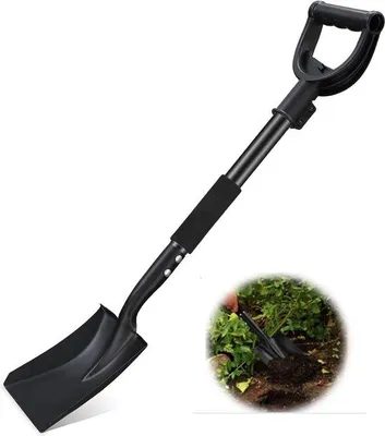 Produktbild von Famanu Schaufel Kompakt und Stabil - 78 cm lang - Schwarz