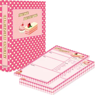 Produktbild von PRICARO Rezeptordner mit Rezeptblock "Retro", A4