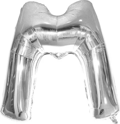 Obrázek produktu pro Balón foliový - písmeno M - stříbrný - 102 cm
