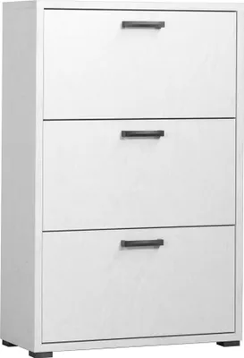Immagine prodotto di Milani Home - scarpiera 3 ante a ribalta 75 x 33 x 116 cm, bianco cemento, mobile salvaspazio per ingresso e corridoio