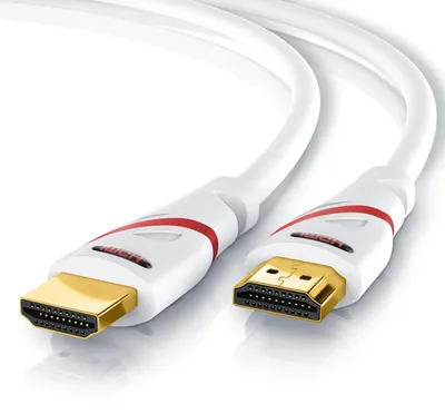 Produktbild von CSL-Computer - Ultra HD 4K HDMI-Kabel Weiß/Rot/Schwarz V2