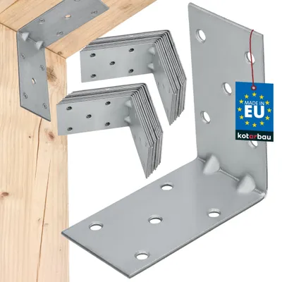 Produktbild von KOTARBAU® 25er Set Winkelverbinder Regalwinkel 90x90x50mm Schwerlastwinkel Anschlagwinkel Verstärkter Metallwinkel Bauverbinder Verzinkter Stahl