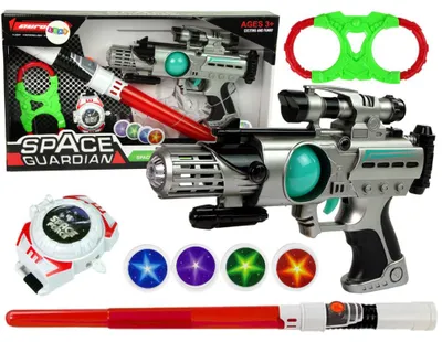 Immagine prodotto di Kit guerriero spaziale Arma laser Spada laser Manette Lanciadischi