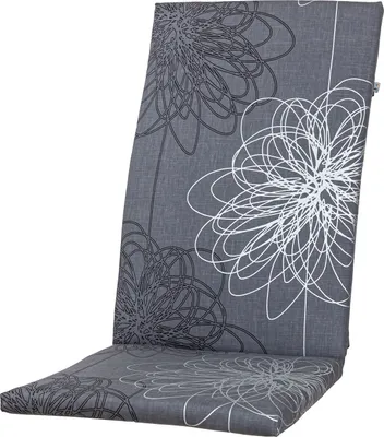 Produktbild von Auflage Hochlehner Korsika 0519 grau-silber gemustert 123x49x4 cm KETTtex