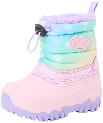 Produktbild von Playshoes Winter-bootie Regenbogen Unisex Kinder Schneestiefel, Rosa Regenbogen,