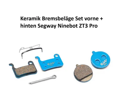 Produktbild von Keramik Bremsbeläge Set vorne + hinten Segway Ninebot ZT3 Pro Scheibenbremse