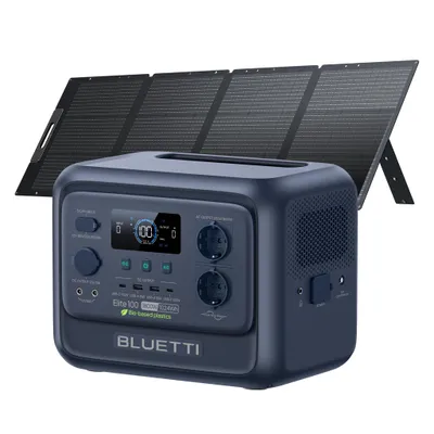 Obrázek produktu pro Solární generátor BLUETTI Elite 100 V2 + 200W solární panely, 1024 Wh přenosná elektrárna pro kempování, nouzové a nouzové napájení, výpadky proudu