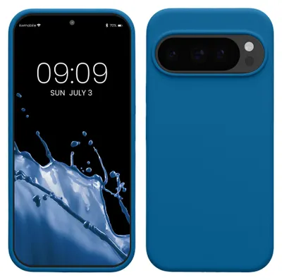 Produktbild von kwmobile Handyhülle für Google Pixel 10 / Pixel 10 Pro Hülle - Case Silikon - Kabelloses Laden - Schutzhülle Cover in Blue Reef