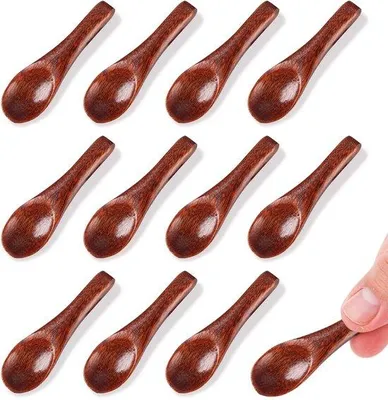 Immagine prodotto di Cucchiai in legno in miniatura da 6 cm, set da 11 pezzi