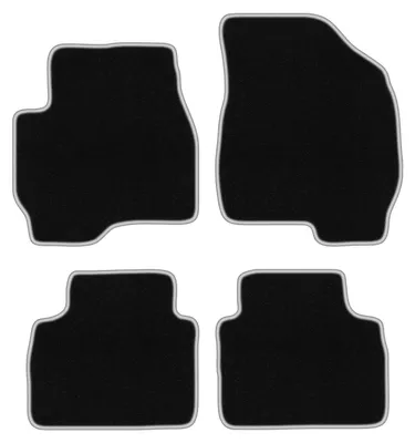 Produktbild von Fußmatten Velours Schwarz/Silber für Mazda Tribute 2000-2011 Set 4-tlg