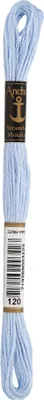 Produktbild von Anchor Sticktwist 4635000-00120 pastellblau Stickgarn, 100 % Baumwolle