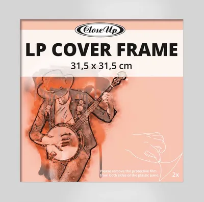 Immagine prodotto di Cornice per copertina di album LP in legno (31,5 x 31,5 cm) - argento