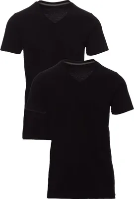 Produktbild von Mivaro Herren 2er Pack T-Shirt mit V-Ausschnitt in Schwarz - kurzarm V-Neck Shirt aus 100% Baumwolle, Regular Fit, feinmaschiges Gewebe, Größen S bis 5XL