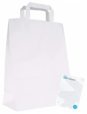 Produktbild von Torby Pro Weiße Papierbeutel 250x110x320mm 125 Stück