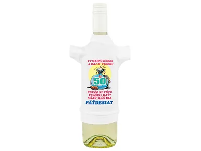 Obrázok produktu pre Tričko na fľašu k päťdesiatke