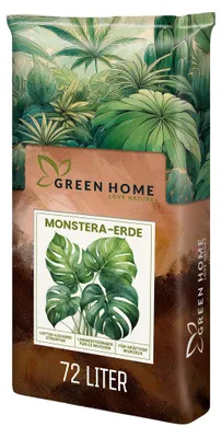 Produktbild von Green Home Monstera Erde 72 L – Substrat für Fensterblatt, Aroiden & Zimmerpflanzen, Langzeitdünger, Perlit, Kokosfasern, pH 5,8, gute Drainage