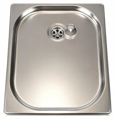 Produktbild von Edelstahl Spüle Spülbecken Tropfmulde 325x265x20 mm Abtropffläche Ablauf 19mm