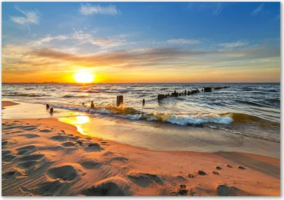 Produktbild von Tulup® Glas-Bild - 100 x 70 - Wandbild aus Glas - Wandkunst - Wandbild hinter gehärtetem Sicherheitsglas - Landschaften - Sonnenuntergang - Gelb