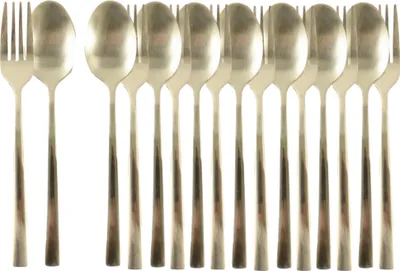 Produktbild von OTIX Kuchengabeln Teelöffel Set von 16 kleinen Löffeln Gabeln Besteckset