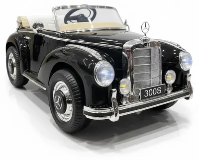 Produktbild von Mercedes Benz 300S - Kinder Elektroauto - 12V - Oldtimer - mit Fernbedienung - Metallic Schwarz