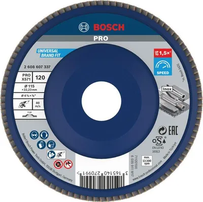 Produktbild von PRO X571 Fächerschleifscheibe, gerade, 115 mm, K120