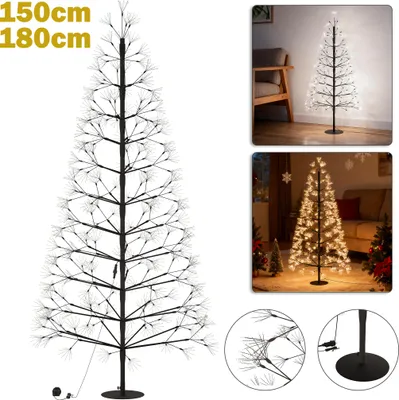 Obrázek produktu pro XINZI Umělý vánoční stromek ve stylu ohňostroje 150 cm s 1500 studenými bílými LED diodami, železný kmen + 5m kabel, na Vánoce/oslavy/dekorování