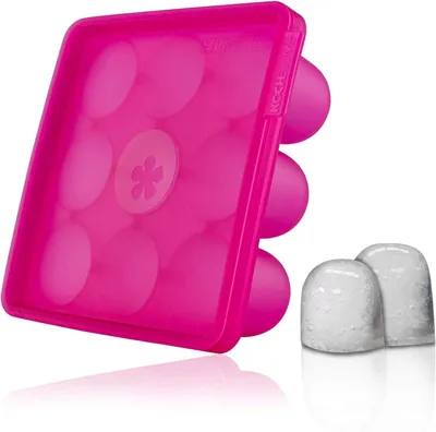 Produktbild von Kochblume Eiswürfelform Halbrund pink
