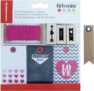 Produktbild von Etiketten-Set - Love + 20 Wimpel Kraft Etiketten