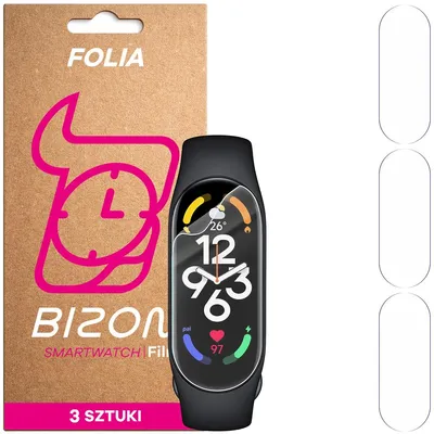 Produktbild von 3x Schutzfolie für den Bildschirm für Xiaomi Mi Band 7, Bizon Watch HydroFlex