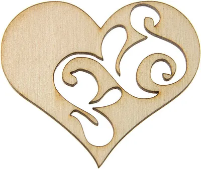 Immagine prodotto di Cuore decorativo in legno con ornamento