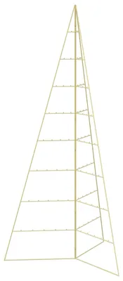 Image de Arbre de Noël en métal vidaXL KUOPIO, 210 cm, acier doré