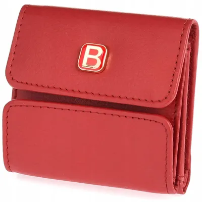 Imagen del producto de Bellugio ALESSIA 409, monedero pequeño con dos compartimentos, cuero genuino, color rojo