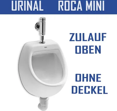 Produktbild von ROCA MINI Pissoir Urinal Zulauf Von Oben Keramik Weiß Modern