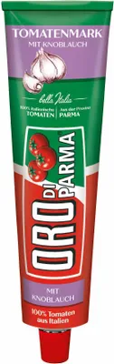 Produktbild von Oro di Parma Tomatenmark mit Knoblauch zweifach konzentriert 200g