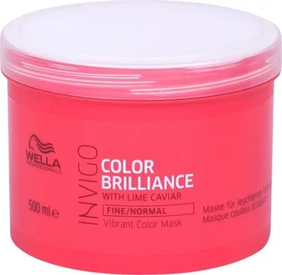 Obrázok produktu pre Wella Invigo Color Maschera Fini 500 Ml, 500 ml, Ženy, Farebné vlasy, Normálne vlasy, Riedke vlasy, Všetky farby, Ochrana farby, Aqua/Water/Eau, Stearyl Alcohol, Cetyl Alcohol, Behenamidopropyl Dimethylamine, Bis-Aminopropyl...