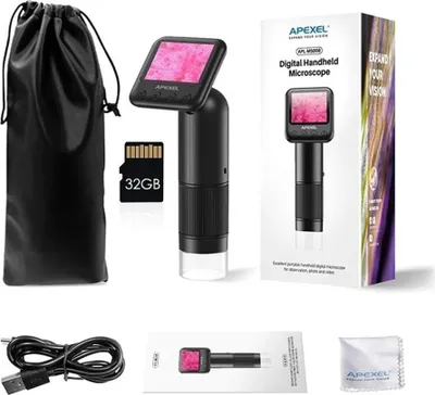 Obrázek produktu pro Přenosný digitální vysoce výkonný mikroskop Apexel s HD obrazovkou..
