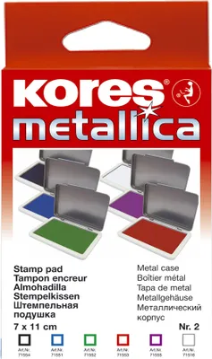 Obrázok produktu pre Kores Stempelkissen "METALLICA", (B)110 x (T)70 mm, blau
