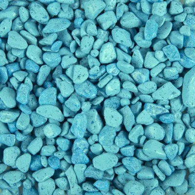 Produktbild von Farbige Dekosteine 5-12mm | Bunte gerundete Steine Deko | 1kg Blau