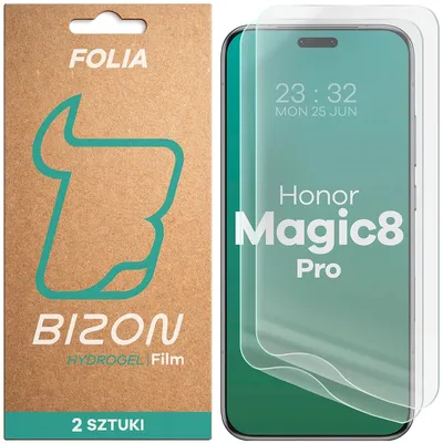 Produktbild von 2x Hydrogel Folie für den Bildschirm für Honor Magic8 Pro, Bizon Film Hydrogel Front Duo