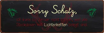 Produktbild von Shabby Chic Metallspruchschild Lichterketten