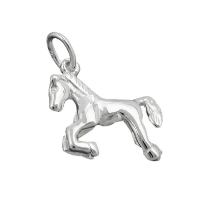 Produktbild von Anhänger 15x13mm Pferd glänzend Silber 925 silber 15x13mm