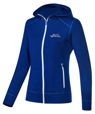 Image de BLACK CREVICE - Veste à capuche en Laine pour femmes | Sans mulesage | Couleur : Bleu foncé | Taille : 40