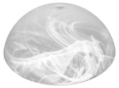 Image de Verre d'albâtre blanc, Ø 224 mm, H 78 mm, ouverture de 22 mm, culot G9, verre de rechange, verre pour lampe, verre pour luminaire, cache en verre pour culot G9